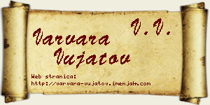 Varvara Vujatov vizit kartica